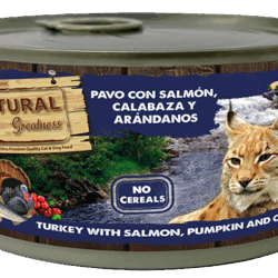 Natural Greatness Pavo con salmón, calabaza y arándanos